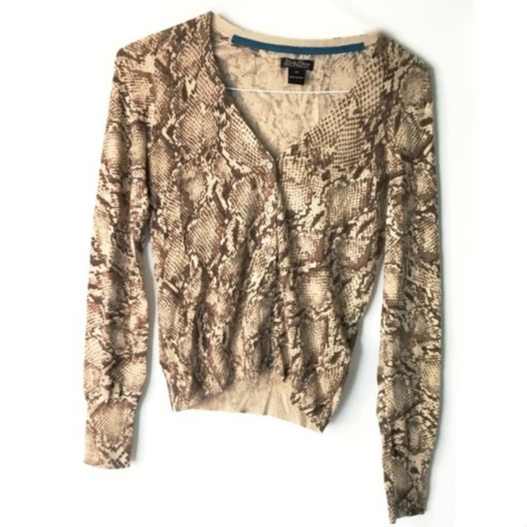 Lucky Brand Sweaters - Lucky Brand Snake Print Button Down Cardigan XS